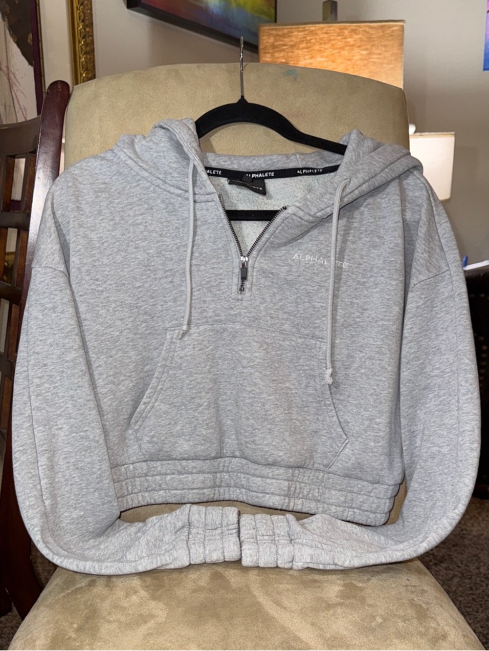 Alphalete Signature Performance Half-Zip Cropped Hoodie size M